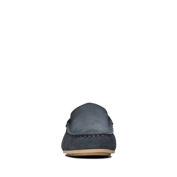 Clarks Mens Interior Cheer Slippers Navy | CA-9482506